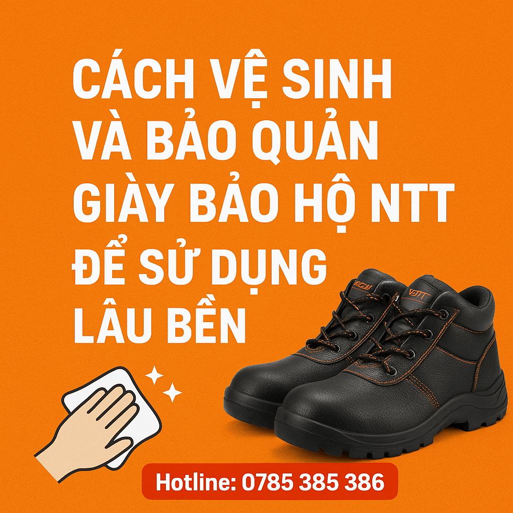 CÁCH VỆ SINH VÀ BẢO QUẢN GIÀY BẢO HỘ NTT ĐỂ SỬ DỤNG LÂU BỀN